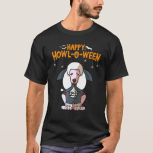 Camiseta Feliz Aúl O Ween Poodle Vampire Perro Halloween