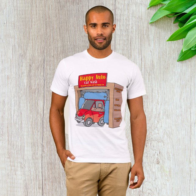 Camiseta Feliz Auto-Car Wash Mens (Subido por el creador)