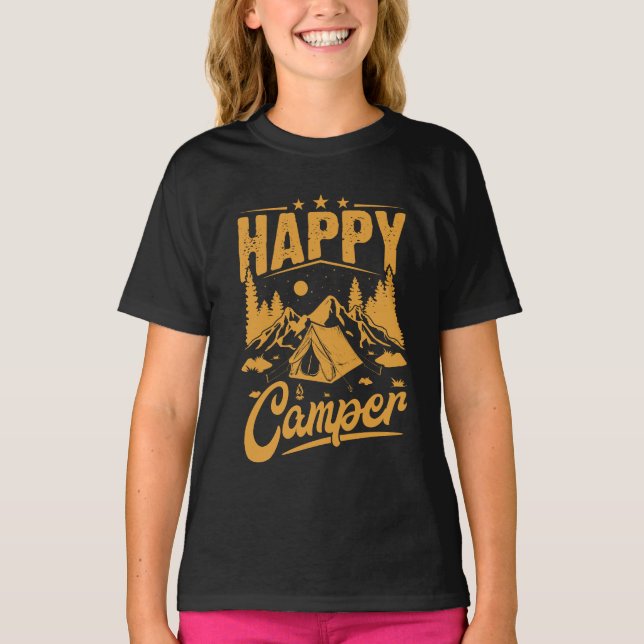 Camiseta Feliz aventura de camper para los entusiastas al a (Anverso)