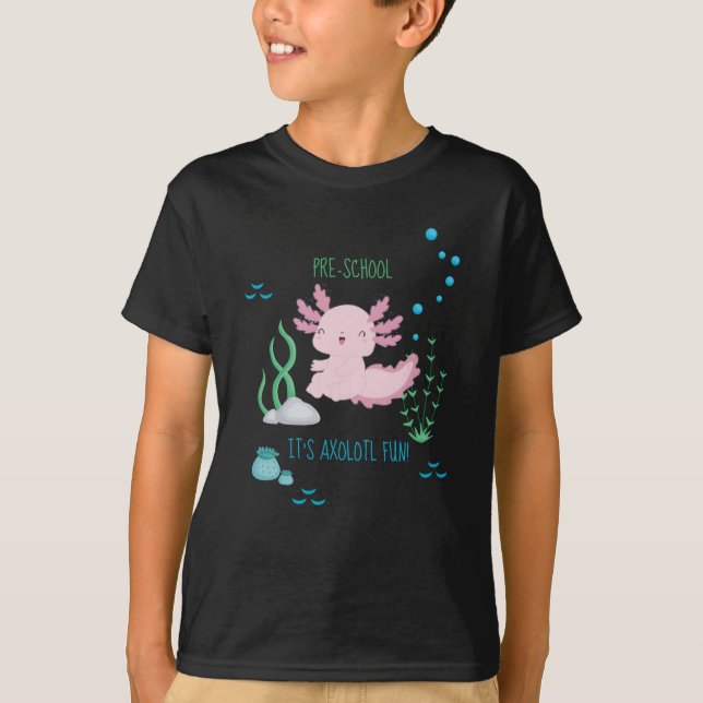 Camiseta Feliz Axolotl cualquier grado de vuelta a la escue (Anverso)