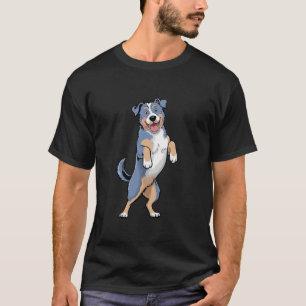 Camiseta Feliz azul Heeler perro mamá papá Familia Matar Gu