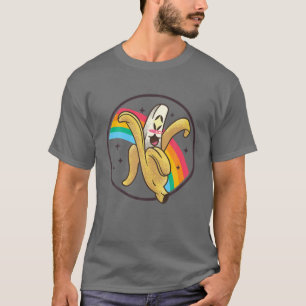 Camiseta Feliz Banana Arcoiris Japón estilo Otaku Vaporwave