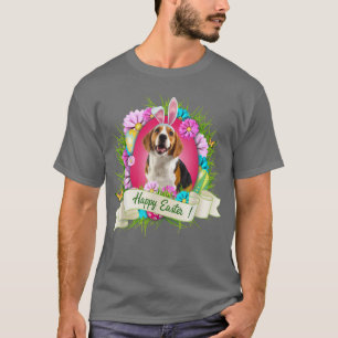 Camiseta Feliz Beagle De Pascua Con Guay De Huevos De Areja
