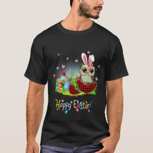 Camiseta Feliz Bechuza De Pascua Conejo De Oro Huevo De Pas