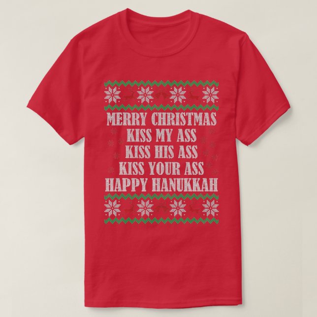 Camiseta Feliz beso navideño mi A (Diseño del anverso)