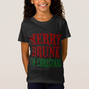 Camiseta Feliz borrachín, soy Navidades, divertida bebida d