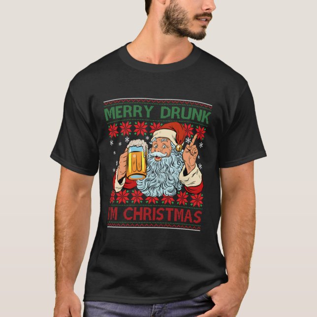 Camiseta Feliz Borracho, Soy Santa Drinker Feo (Anverso)