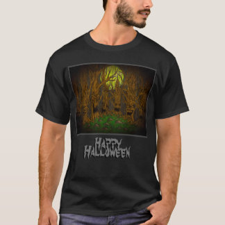 Camiseta Feliz bosque de Halloween con mensaje