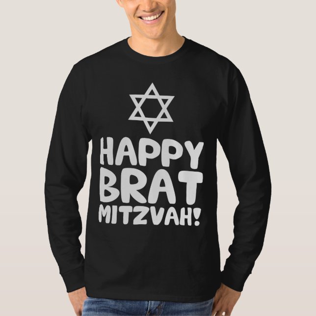 Camiseta Feliz Brat Mitzvah (Bar / Bat Mitzvah) (Anverso)