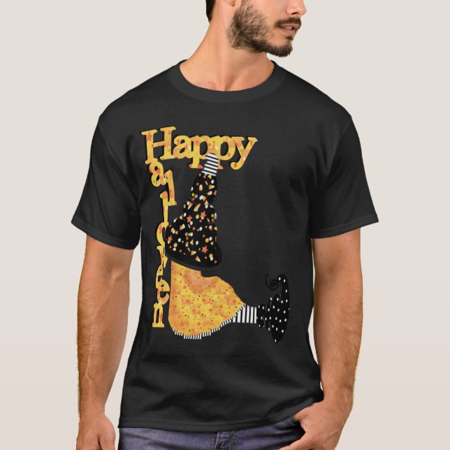 Camiseta Feliz Bruja de Halloween (Anverso)