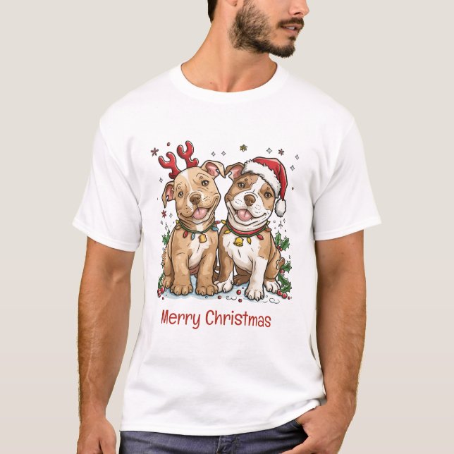 Camiseta Feliz Bulldog navideño (Anverso)