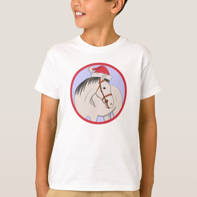 Camiseta Feliz caballo navideño (Anverso)