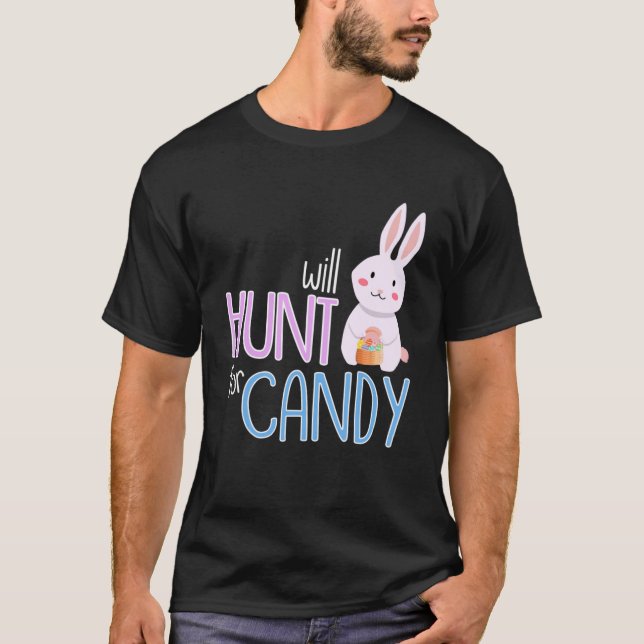 Camiseta Feliz Cacería De Huevos De Pascua Por Candy (Anverso)