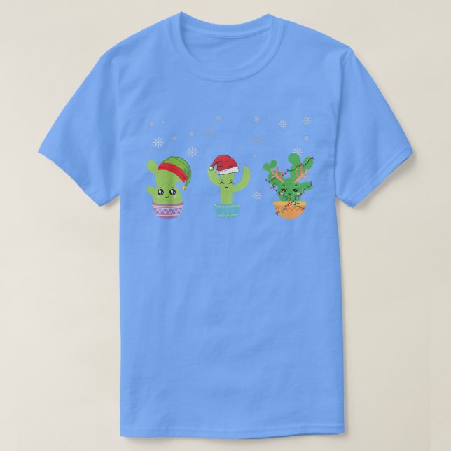 Camiseta Feliz Cactmas Santa Cactus Navidades divertidos (Diseño del anverso)