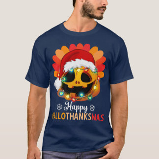 Camiseta Feliz Calabaza de Hallothanksmas con luces de Navi