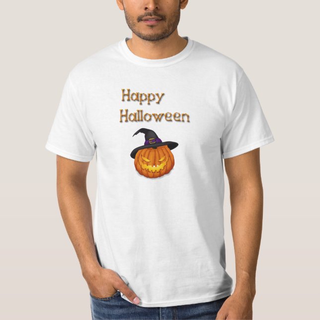 Camiseta Feliz Calabaza de Halloween con Gorra (Anverso)
