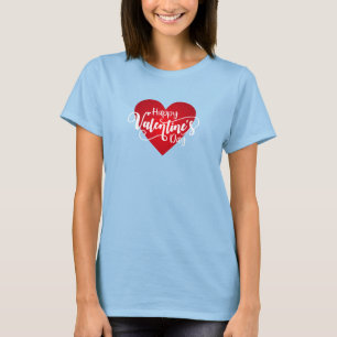 Camiseta Feliz caligrafía del Día de San Valentín Camiset