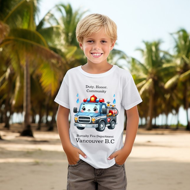 Camiseta Feliz camión de bomberos personalizados listo para (Subido por el creador)