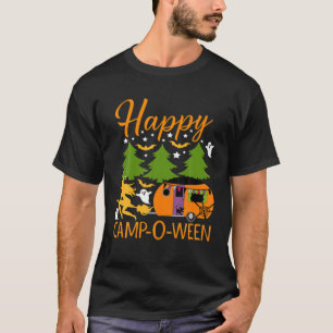 Camiseta Feliz campamento-O-Ween Halloween Camping Camper