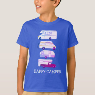 Camiseta FELIZ CAMPER Campervan vanlife PERSONALIZADO RV Tr