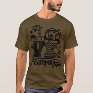 Camiseta Feliz Camper Camping Amor Camping Vida Graciosa Ho