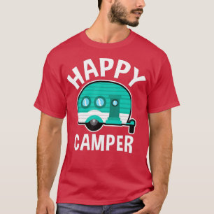 Camiseta Feliz Camper Camping Caravan Graciosa Vacaciones G