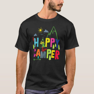 Camiseta Feliz Camper Camping Divertidos Hombres Mujeres Ni