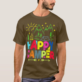 Camiseta Feliz Camper Camping Graciosos Regalos Hombres Muj