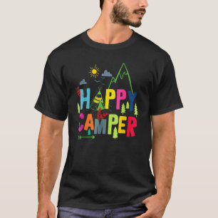 Camiseta Feliz Camper Camping Life Mountains Hombres Mujere