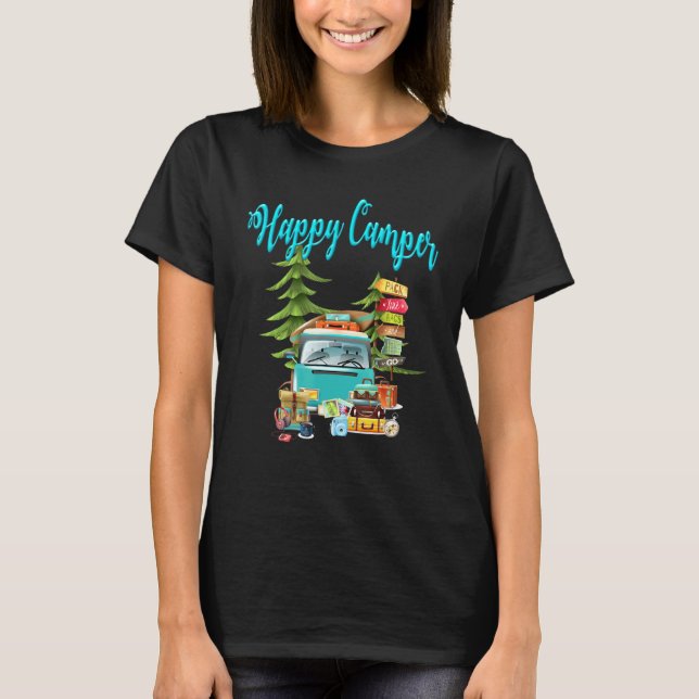 Camiseta Feliz Camper Camping Roadtrip (Anverso)