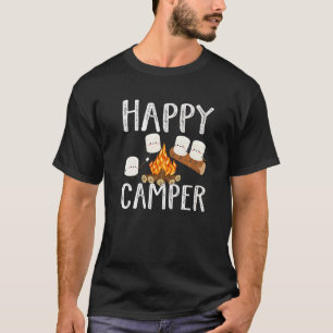Camiseta Feliz Camper De Marshmallow Para Niños Y Mujeres
