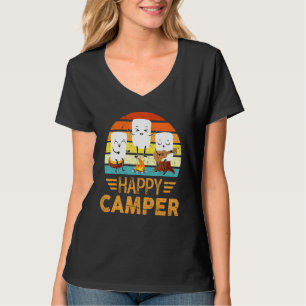 Camiseta Feliz Camper De Marshmallow Para Niños Y Mujeres