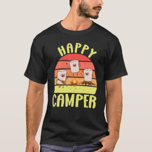 Camiseta Feliz Camper De Marshmallow Para Niños Y Mujeres