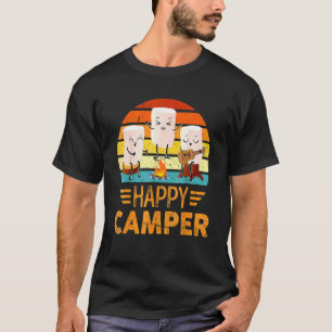 Camiseta Feliz Camper De Marshmallow Para Niños Y Mujeres