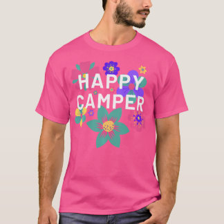 Camiseta Feliz Camper Floral Layering Flores Camping Tee F