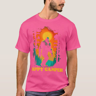 Camiseta Feliz Camper Funny Bigfoot Senderismo Sasquatch Re