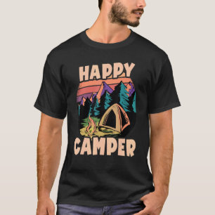 Camiseta Feliz Camper Retro Campamento De Verano Vintage Co