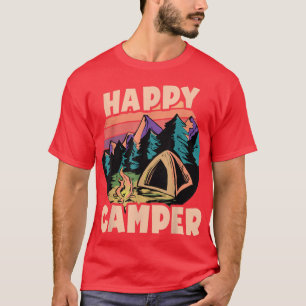 Camiseta Feliz Camper Retro Campamento De Verano Vintage Co