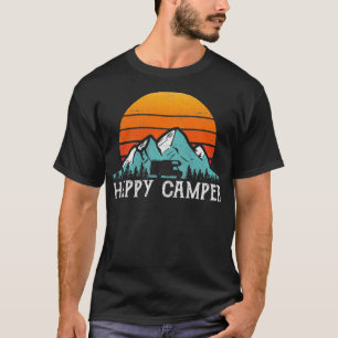 Camiseta Feliz Camper Retro Hombres Mujeres RV Camping Pull