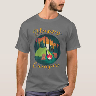 Camiseta Feliz Camper RV Van Camping diciendo 'Feliz Camper