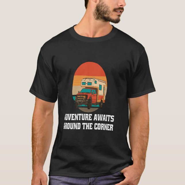 Camiseta Feliz Camping Camper Adventure En Torno Al C (Anverso)