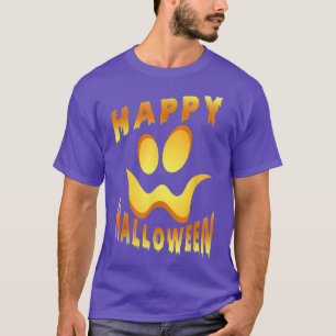 Camiseta Feliz Cara de Calabaza de Halloween