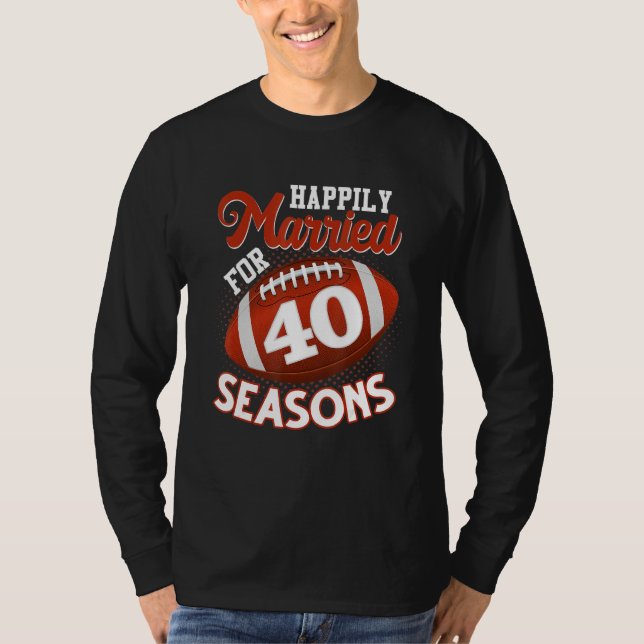 Camiseta Feliz Casamiento Por 40 Estaciones De Fútbol 40 Añ (Anverso)