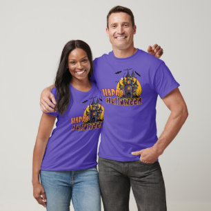 Camiseta Feliz Castillo de Halloween Haunted