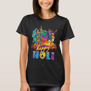Camiseta Feliz celebración de baile del colorido festival h