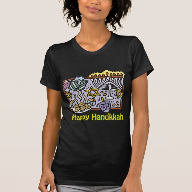 Camiseta Feliz celebración de Hanukkah (Anverso)