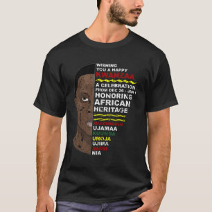 Camiseta Feliz Celebración Del Hombre Africano De Kwanzaa