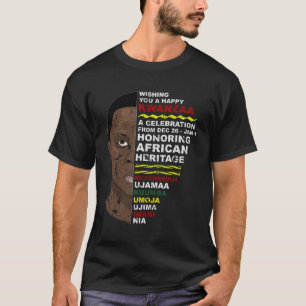Camiseta Feliz celebración del hombre africano de Kwanzaa