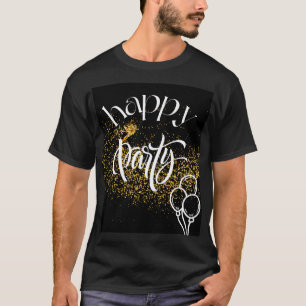Camiseta Feliz celebración Fiesta - Diseño Purpurina festiv