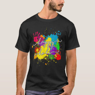Camiseta Feliz Celebración Holi India Para Mujeres Hombres